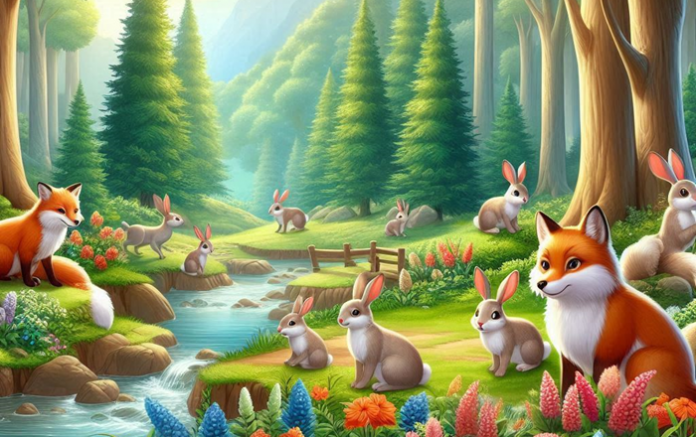 Interaction between populations of rabbits and foxes